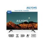 AILYONS LST4306W 43'' INCH Smart Android Full HD TV Frameless - Black () (1YR WRTY)