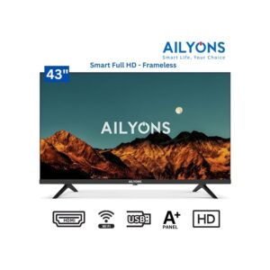 AILYONS LST4306W 43'' INCH Smart Android Full HD TV Frameless - Black () (1YR WRTY)