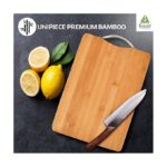 Wooden Chopping Board for Kitchen with Metal Handle, Vegetable Cutting Board for Kitchen Items, BPA Free, Eco-Friendly, Anti-Microbial