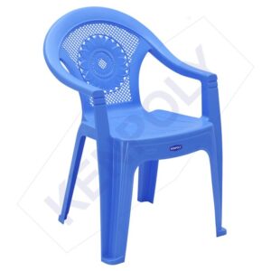 Kenpoly Plastic Chair With Armrest-Blue
