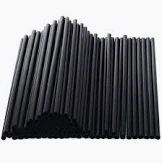 Black Milk-Shake Straws