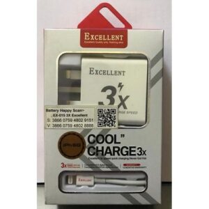 EXCELLENT COOL CHARGE 3X 2 USB IPHONE CHARGER
