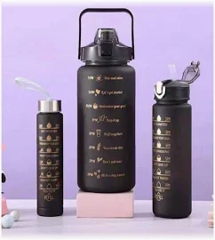 Motivatonal Water Bottle 3 in 1