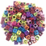 Coloured Letter Alphabet Beads