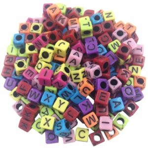 Coloured Letter Alphabet Beads