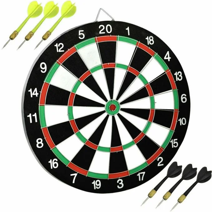 40cm Dart Board Game with 6 Arrowheads (3 for Each Team)