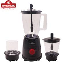 RASHNIK RN-1048 450W 3 IN 1 Powerful 2 Speed Motor with Pulse Function Mixer Blender Stainless Steel Blades for Quick Grinding