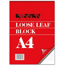 Kasuku Loose Leaf Block A4