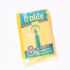 Prolite Non-drip Candles 8 Pcs Yellow