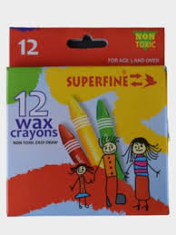 Superfine Wax Crayons 12 pcs