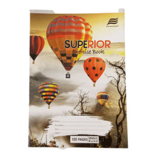 Superior Single Ruled Exercise Book 200 pages.