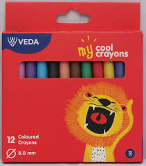 Veda Half Size Crayons 12pcs