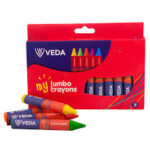 Veda Jumbo Crayons 12 Colours