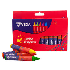 Veda Jumbo Crayons 12 Colours