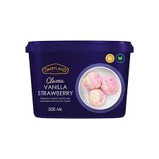 Dairyland Classic Vanilla Strawberry Ice Cream 500ML