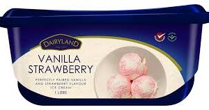 Dairyland Classic Vanilla Strawberry Ice Cream 1L
