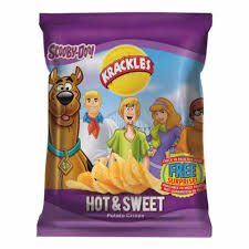 Krackles Cartoons Hot & Sweet Potato Crisps 30G