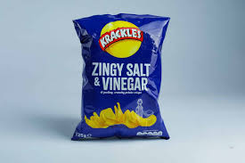 Krackles Zingy Salt & Vinegar Potato Crisps 125G