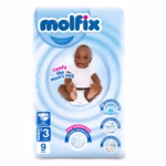 Molfix Baby Diapers Midi NO. 3 (6-9KG) 9S