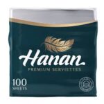 Hanan White Serviettes 100P