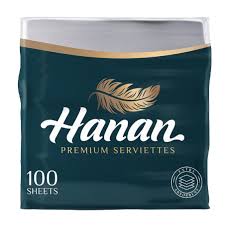 Hanan White Serviettes 100P