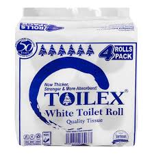 Toilex White Tissue 4 Rolls