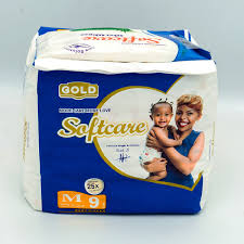 Softcare Medium Baby Diapers 9PCS