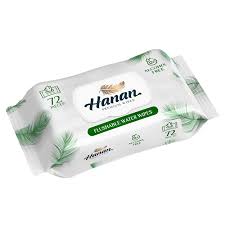 Hanan Flushable Baby Water Wipes 20S