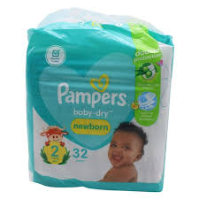 Pampers New Born Baby Diapers Size 2 32S