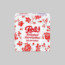 Rosy Printed Serviettes 100PCS
