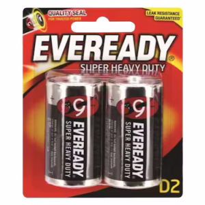 Eveready Super Heavy Duty Black D Pair
