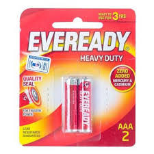 Eveready AAA Heavy Duty 2P Red Batteries