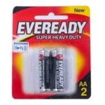 Eveready Super Heavy Duty Black AA2 Batteries