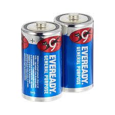 Eveready Blue Size D Pair Batteries