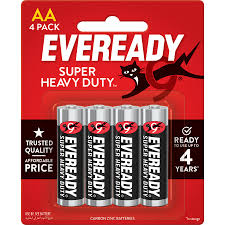 Eveready AA Super Heavy Duty 4P Black