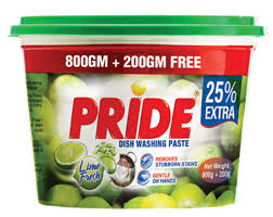 Pride Lime Dish Washing Paste 800G