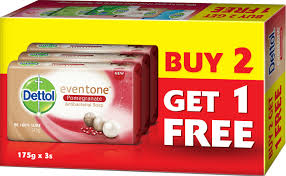 Dettol Eventone Pomegranate Soap Value Pack 3*175G