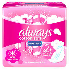 Always Maxi Thick Cotton Soft Pads 10S