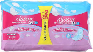 Always Maxi Thick Feather Soft Pads Value Pack 18S