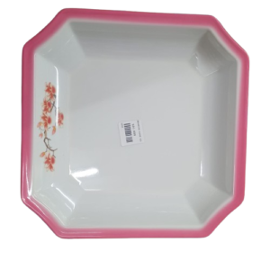 Pink Frame Melamine Plate