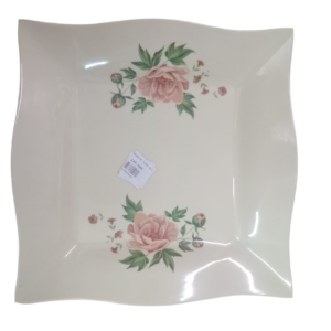 Sharp Corner Melamine Plate With Flower NO. E03