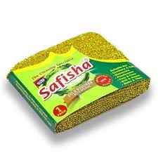 Safisha Gold Scourer With Sponge Pad 1PC