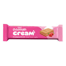 Deemah Cream Strawberry Biscuit 50G